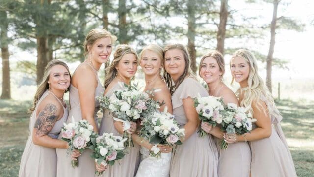 Girls in White Satin Bridal & Formal Wear